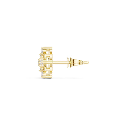 Round Stud Lab Grown Diamond Earrings