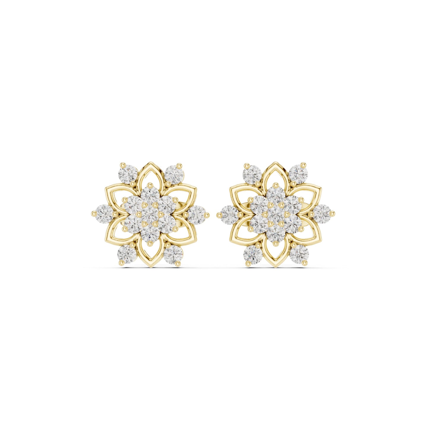 Round Stud Lab Grown Diamond Earrings