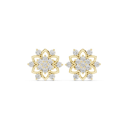 Round Stud Lab Grown Diamond Earrings