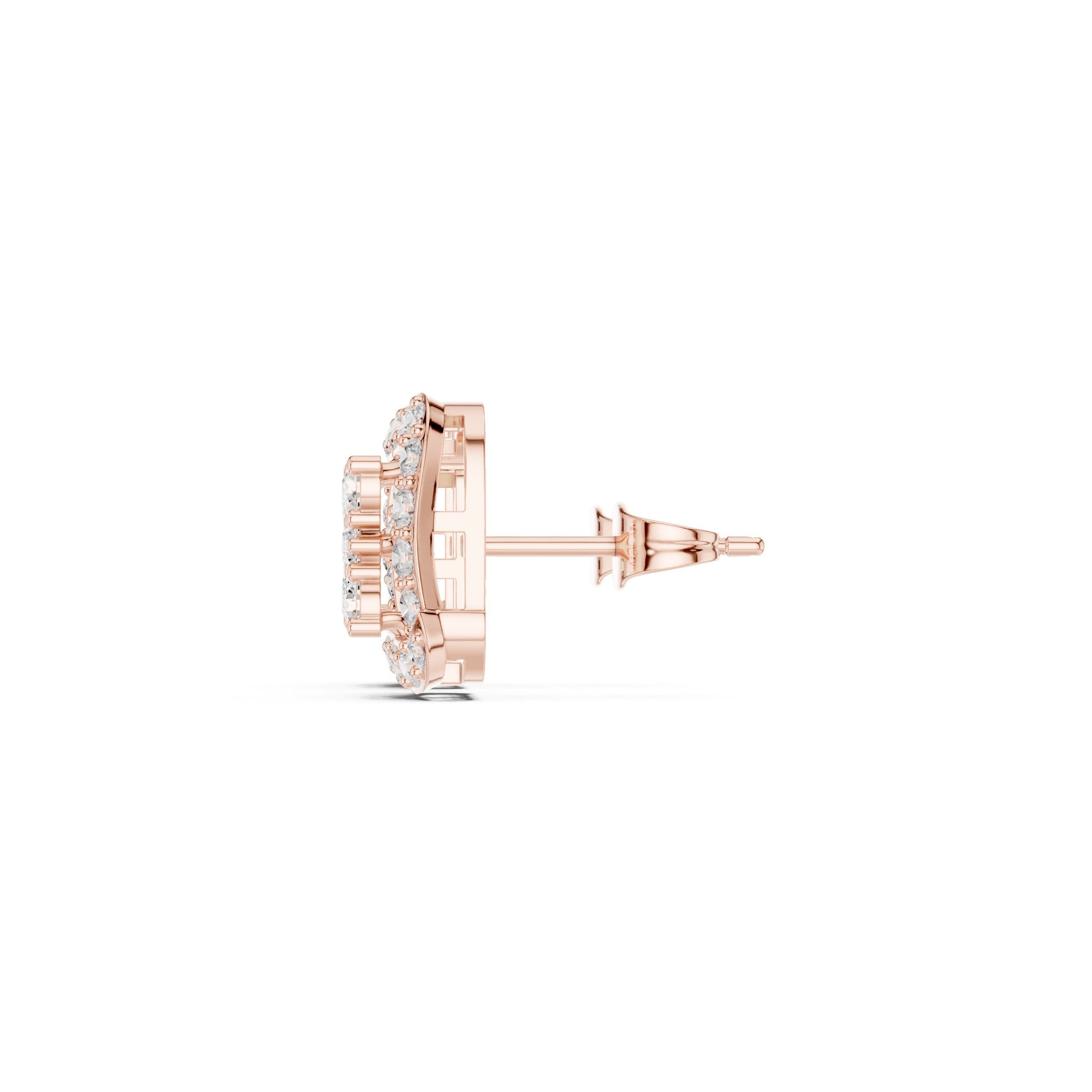 Round Stud Lab Grown Diamond Earrings