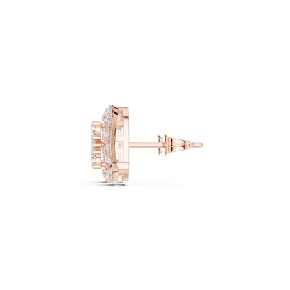 Round Stud Lab Grown Diamond Earrings