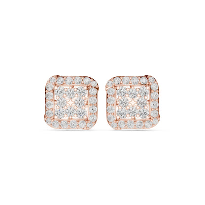 Round Stud Lab Grown Diamond Earrings