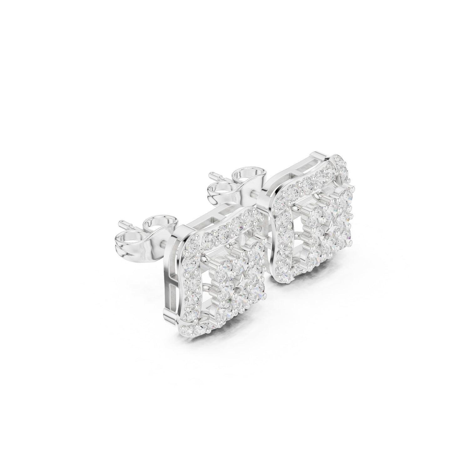 Round Stud Lab Grown Diamond Earrings