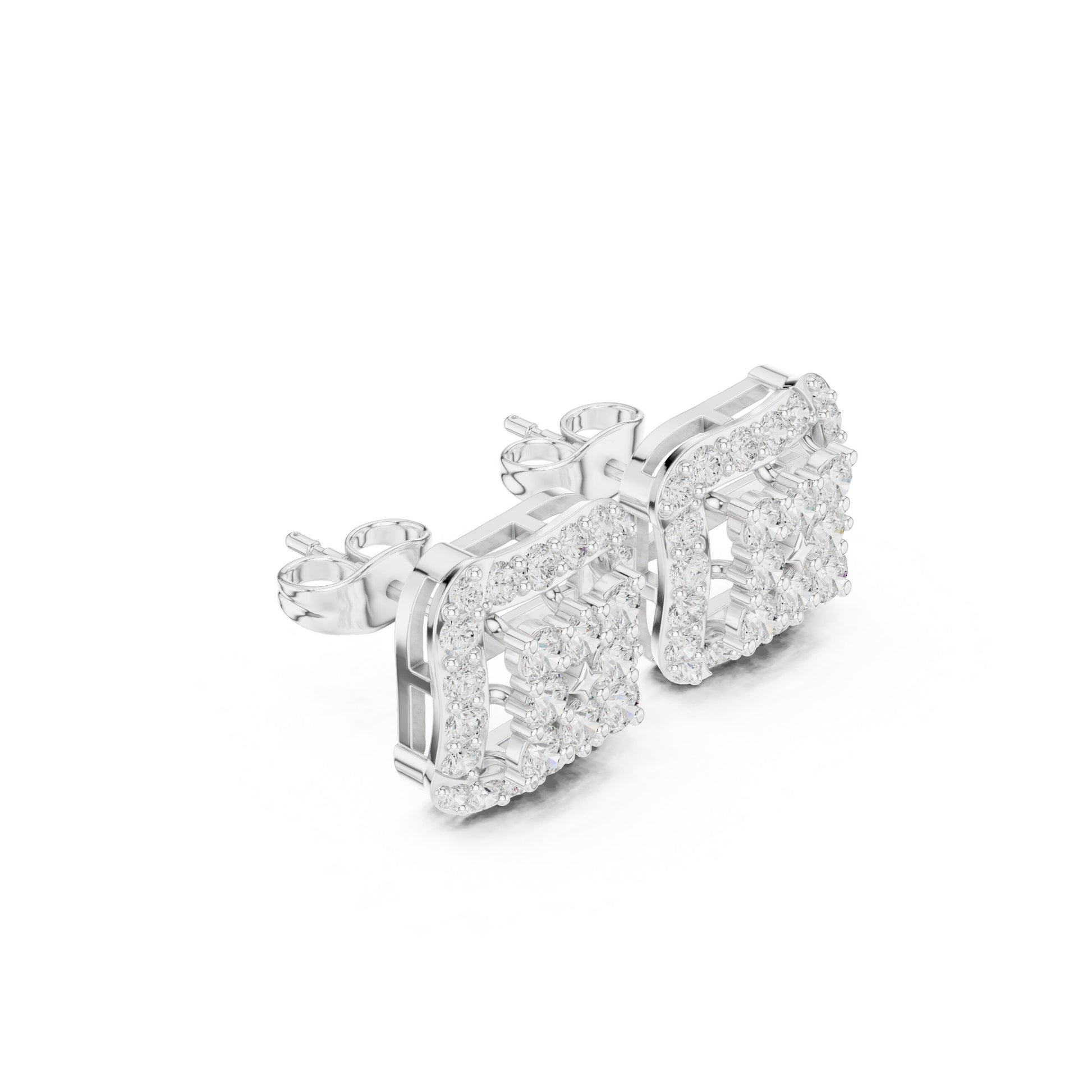 Round Stud Lab Grown Diamond Earrings