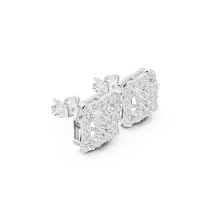 Round Stud Lab Grown Diamond Earrings