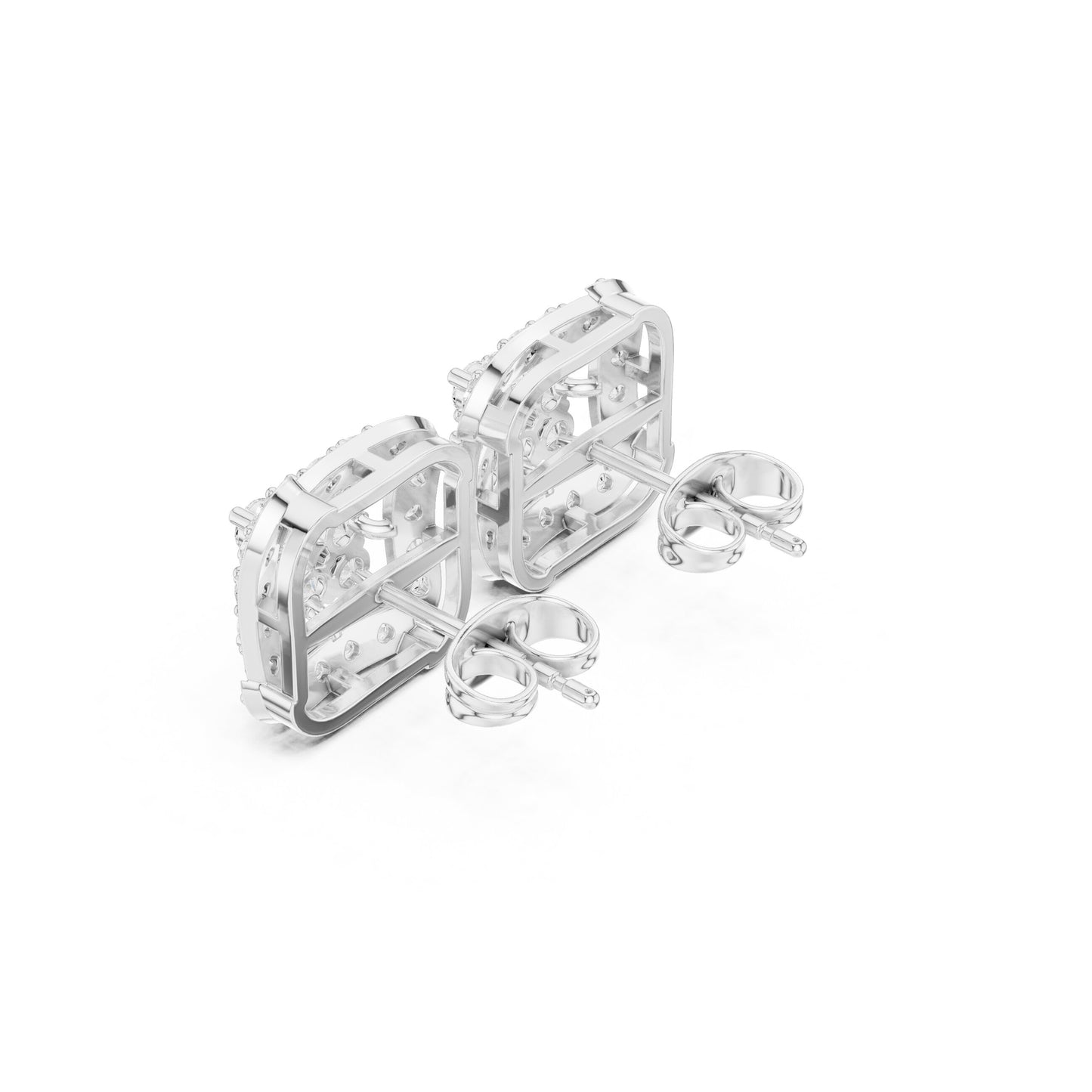 Round Stud Lab Grown Diamond Earrings