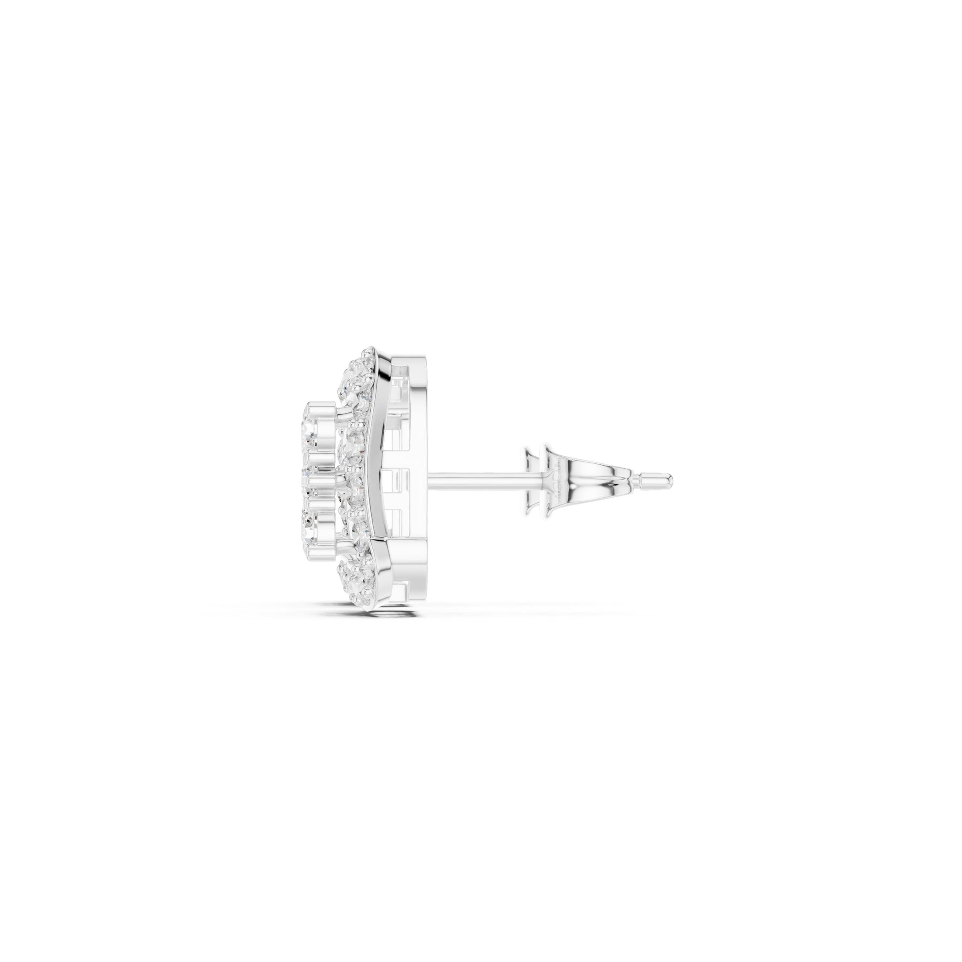 Round Stud Lab Grown Diamond Earrings