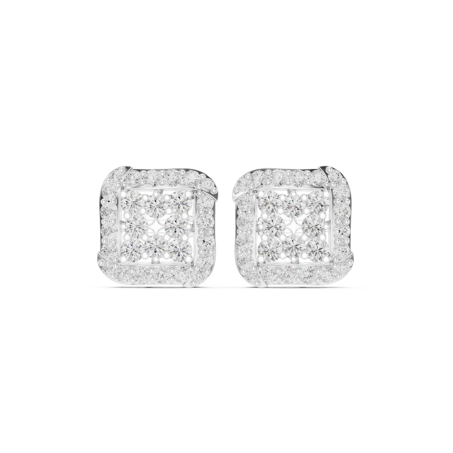 Round Stud Lab Grown Diamond Earrings