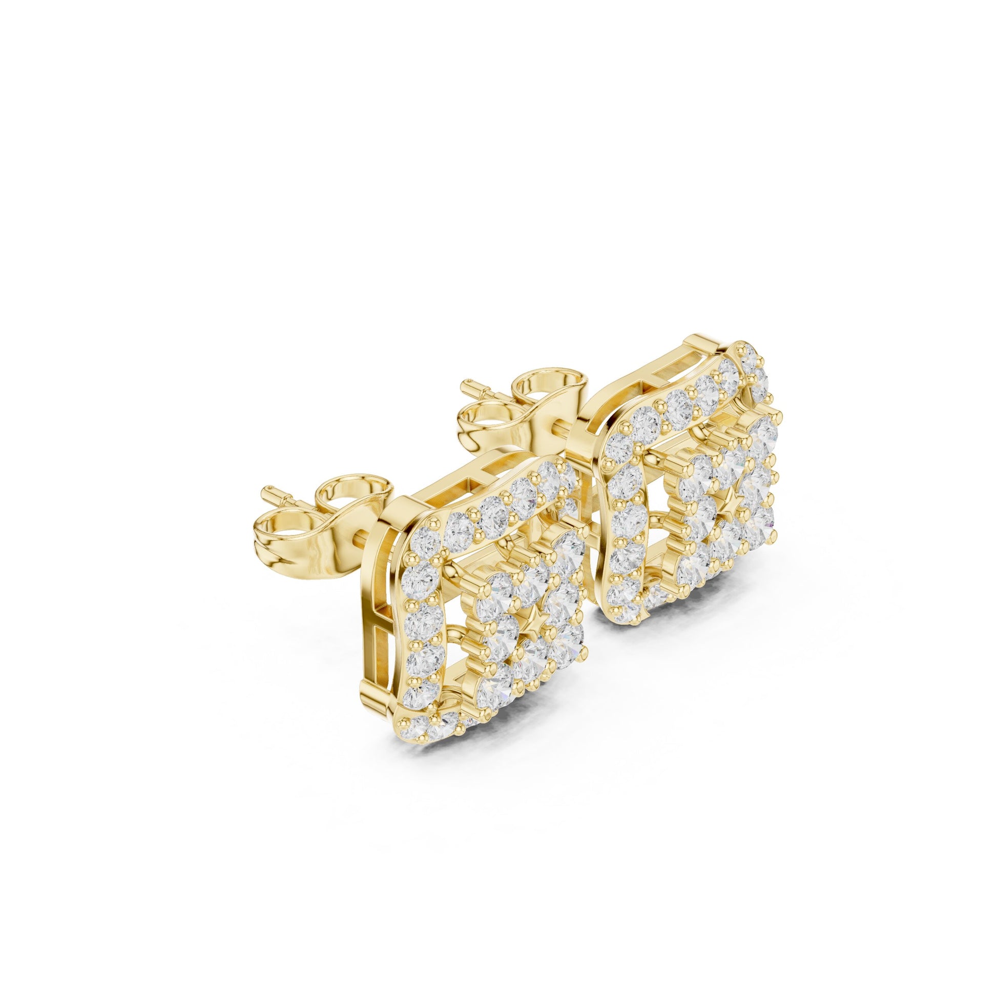 Round Stud Lab Grown Diamond Earrings