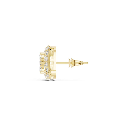 Round Stud Lab Grown Diamond Earrings
