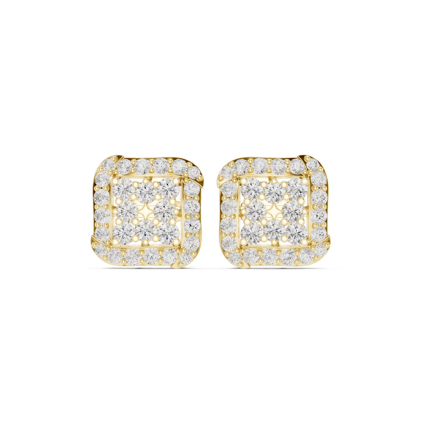 Round Stud Lab Grown Diamond Earrings