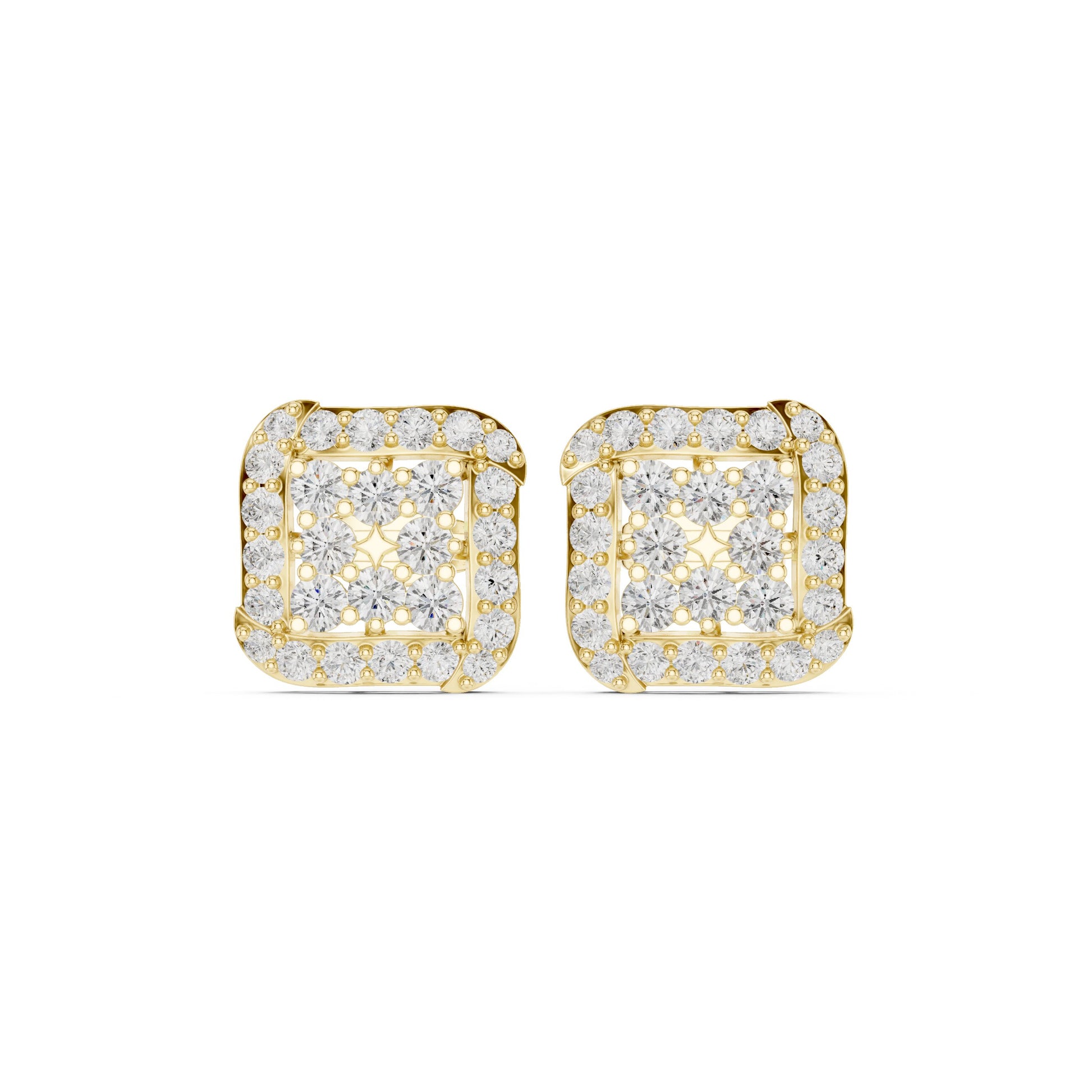 Round Stud Lab Grown Diamond Earrings