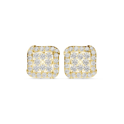 Round Stud Lab Grown Diamond Earrings