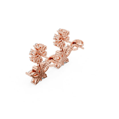 Mixed Shape Lab Grown Diamond Climber Earrings