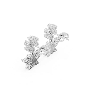Mixed Shape Lab Grown Diamond Climber Earrings