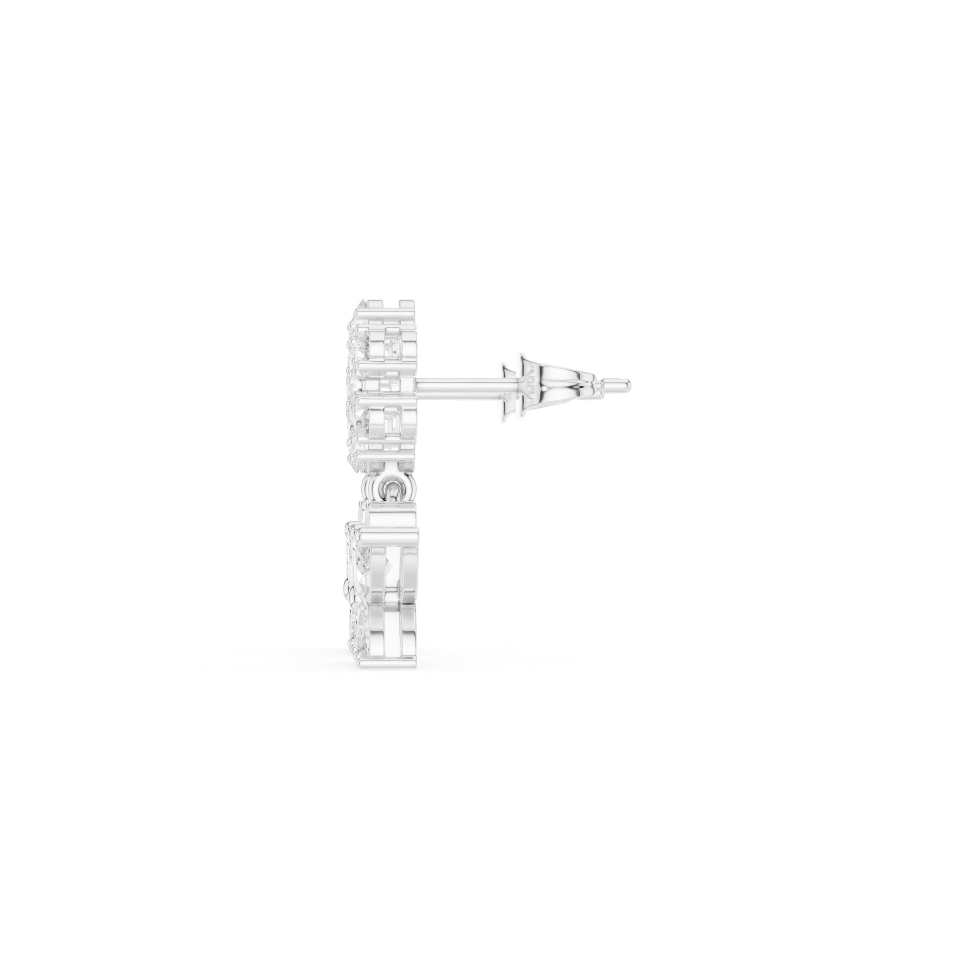 Mixed Shape Lab Grown Diamond Climber Earrings
