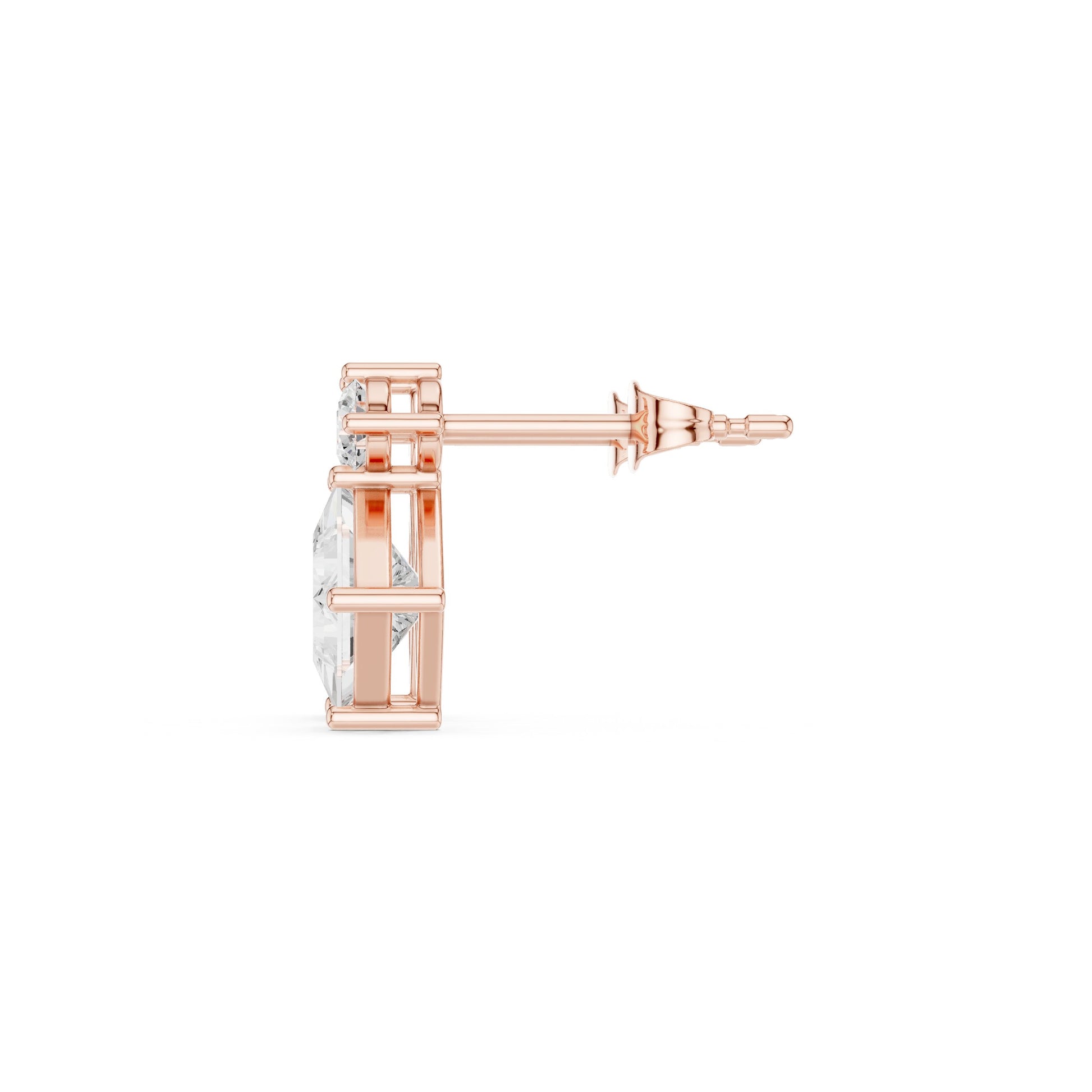 Mixed Shape Lab Grown Diamond Drop Earrings