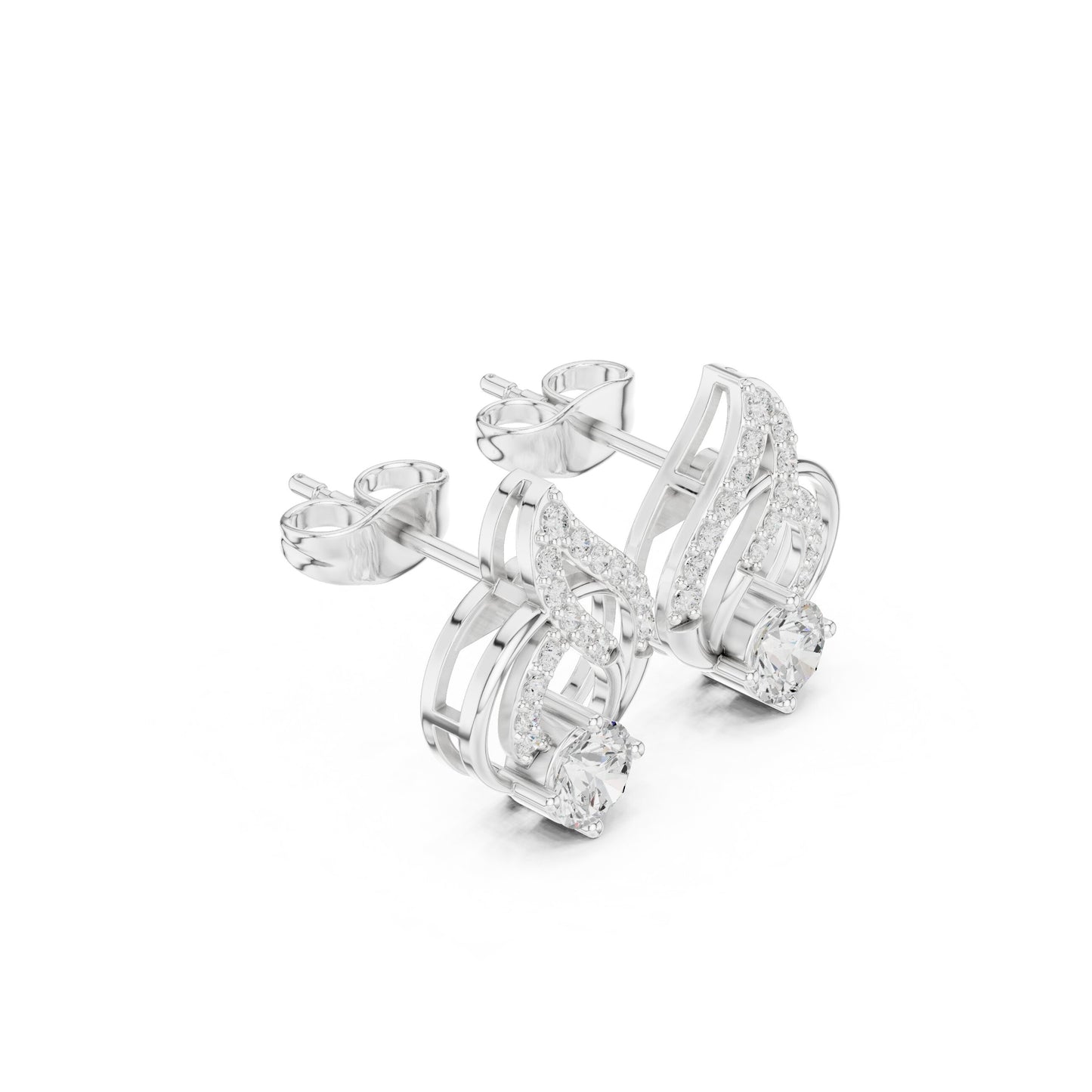 Mixed Shape Lab Grown Diamond Stud Earrings