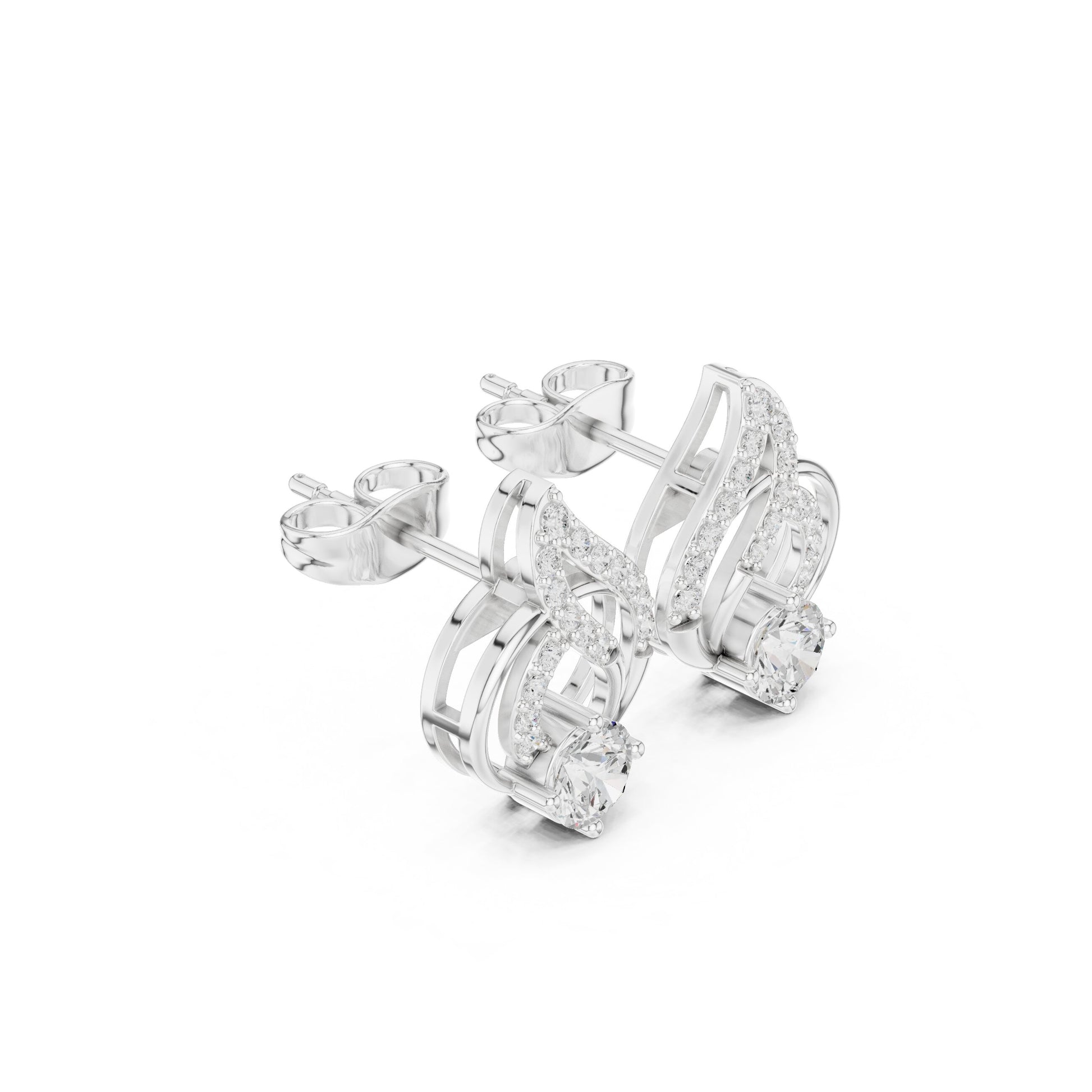 Mixed Shape Lab Grown Diamond Stud Earrings