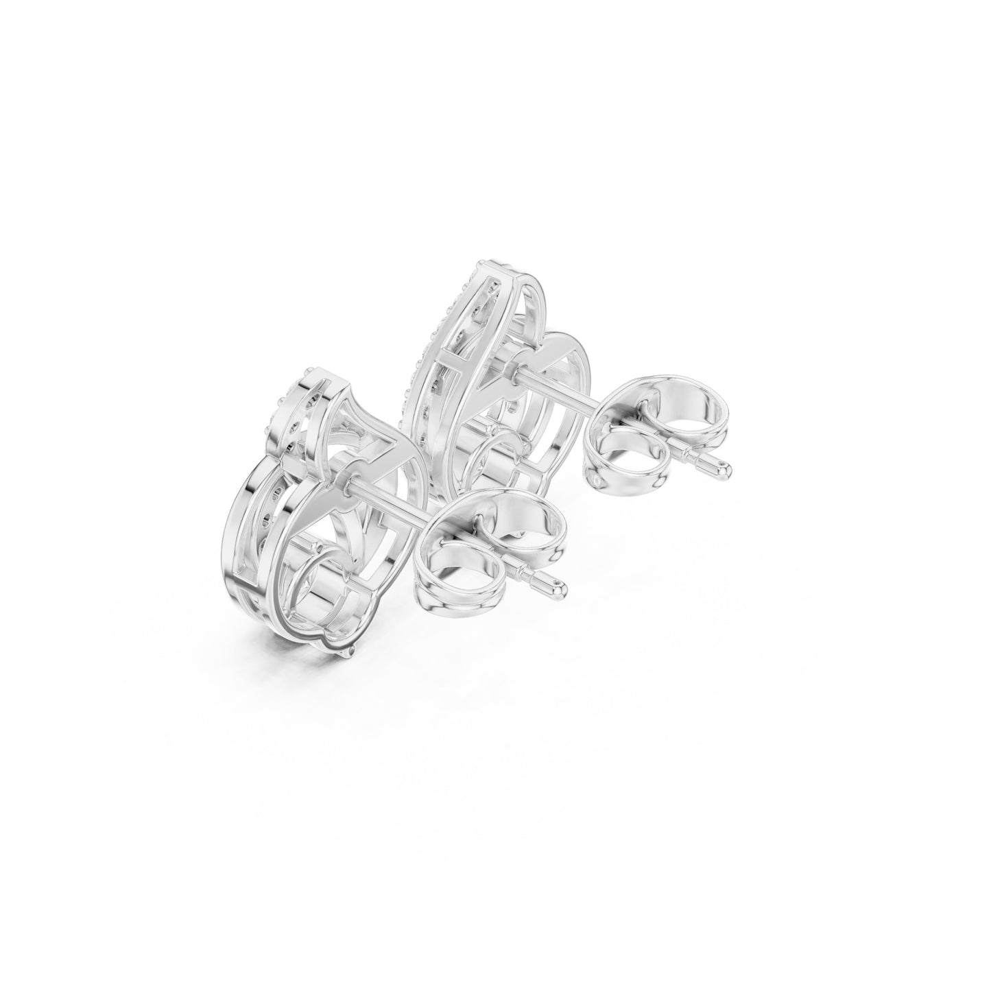 Mixed Shape Lab Grown Diamond Stud Earrings