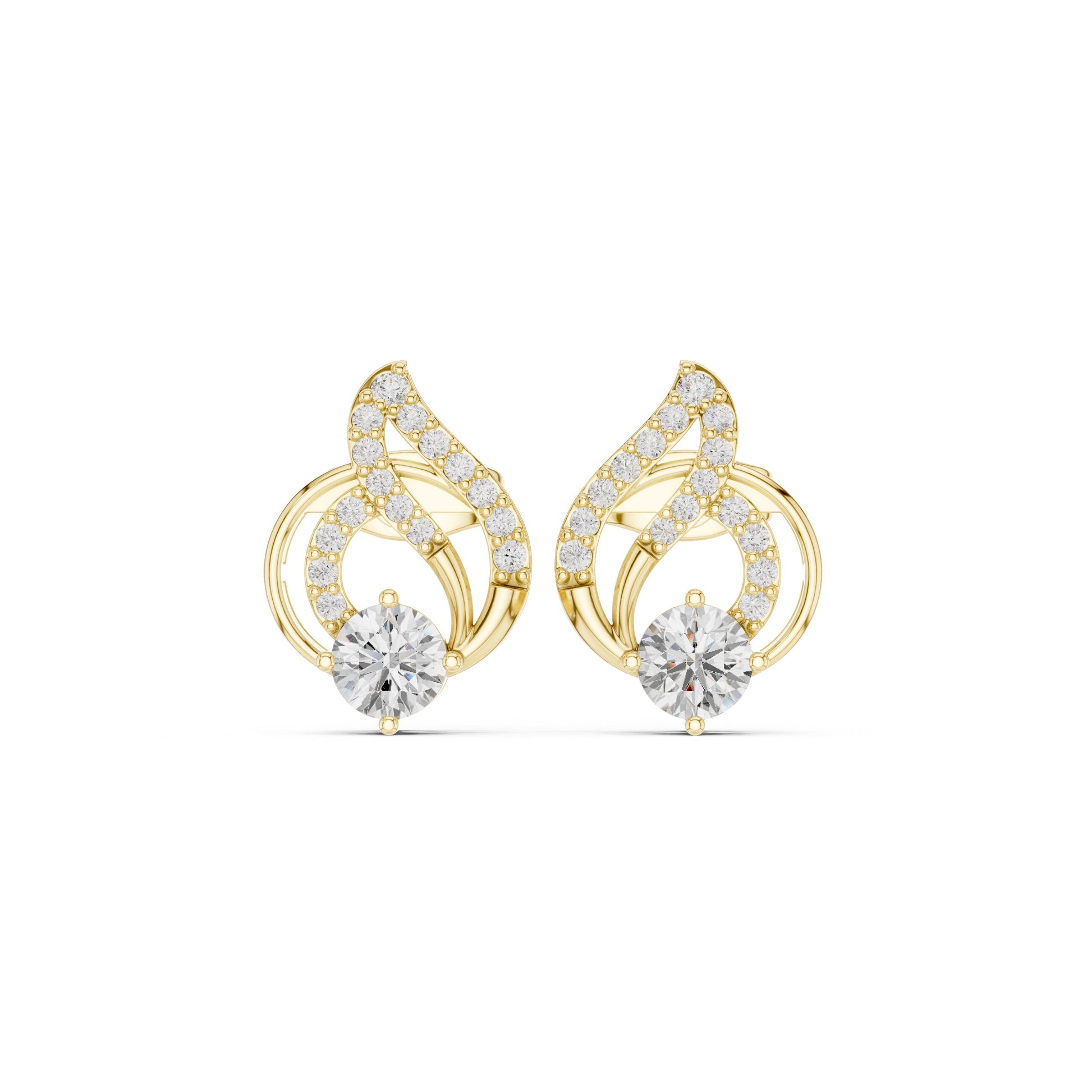 Mixed Shape Lab Grown Diamond Stud Earrings
