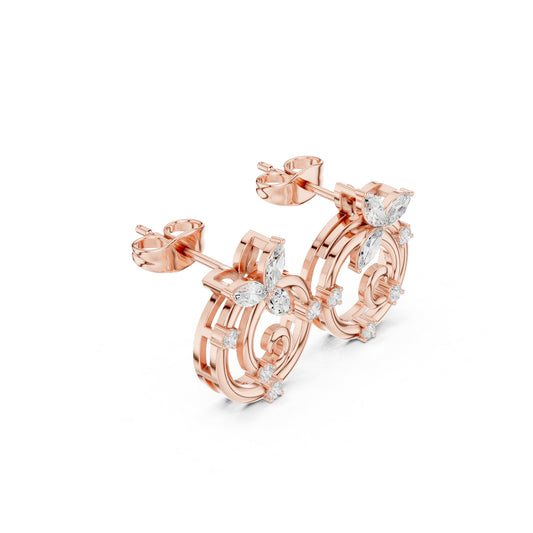 Mixed Shape Lab Grown Diamond Stud Earrings
