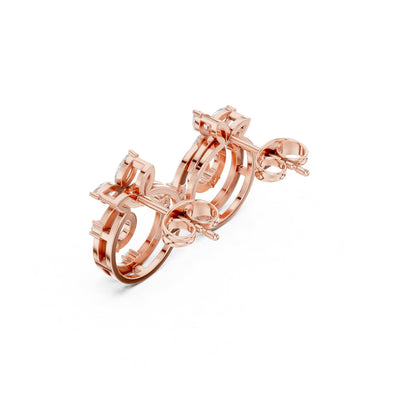 Mixed Shape Lab Grown Diamond Stud Earrings