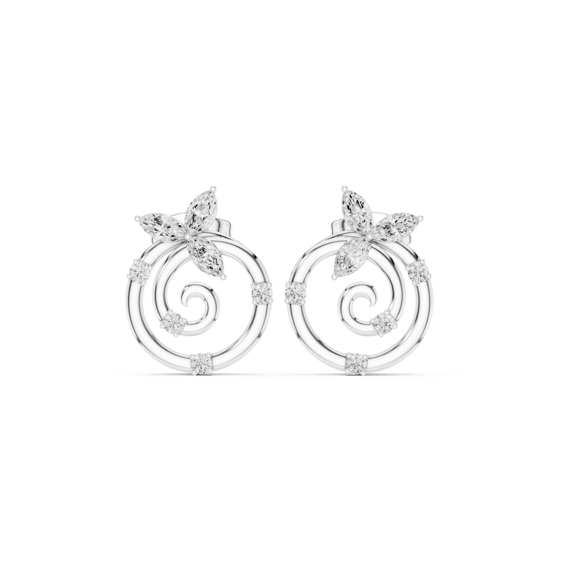 Mixed Shape Lab Grown Diamond Stud Earrings