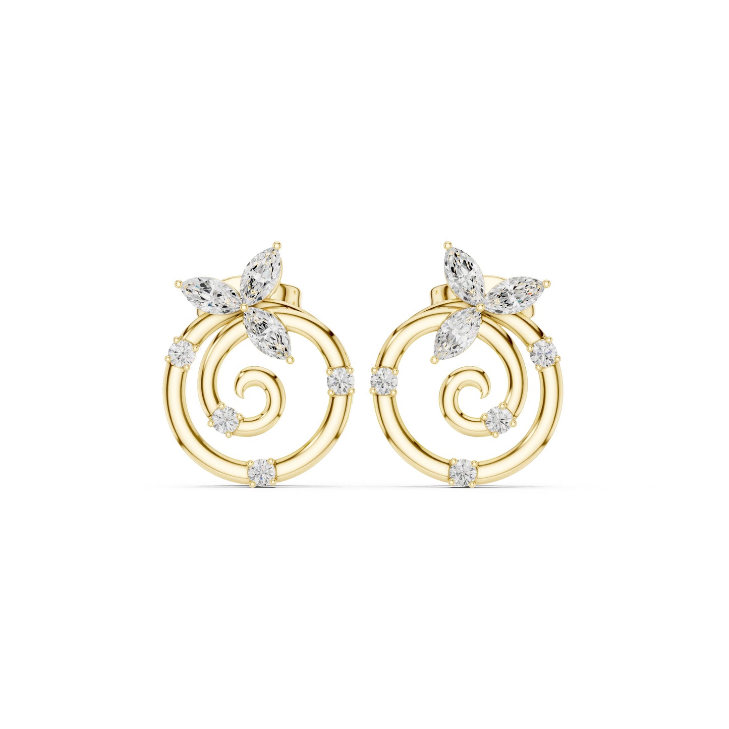 Mixed Shape Lab Grown Diamond Stud Earrings