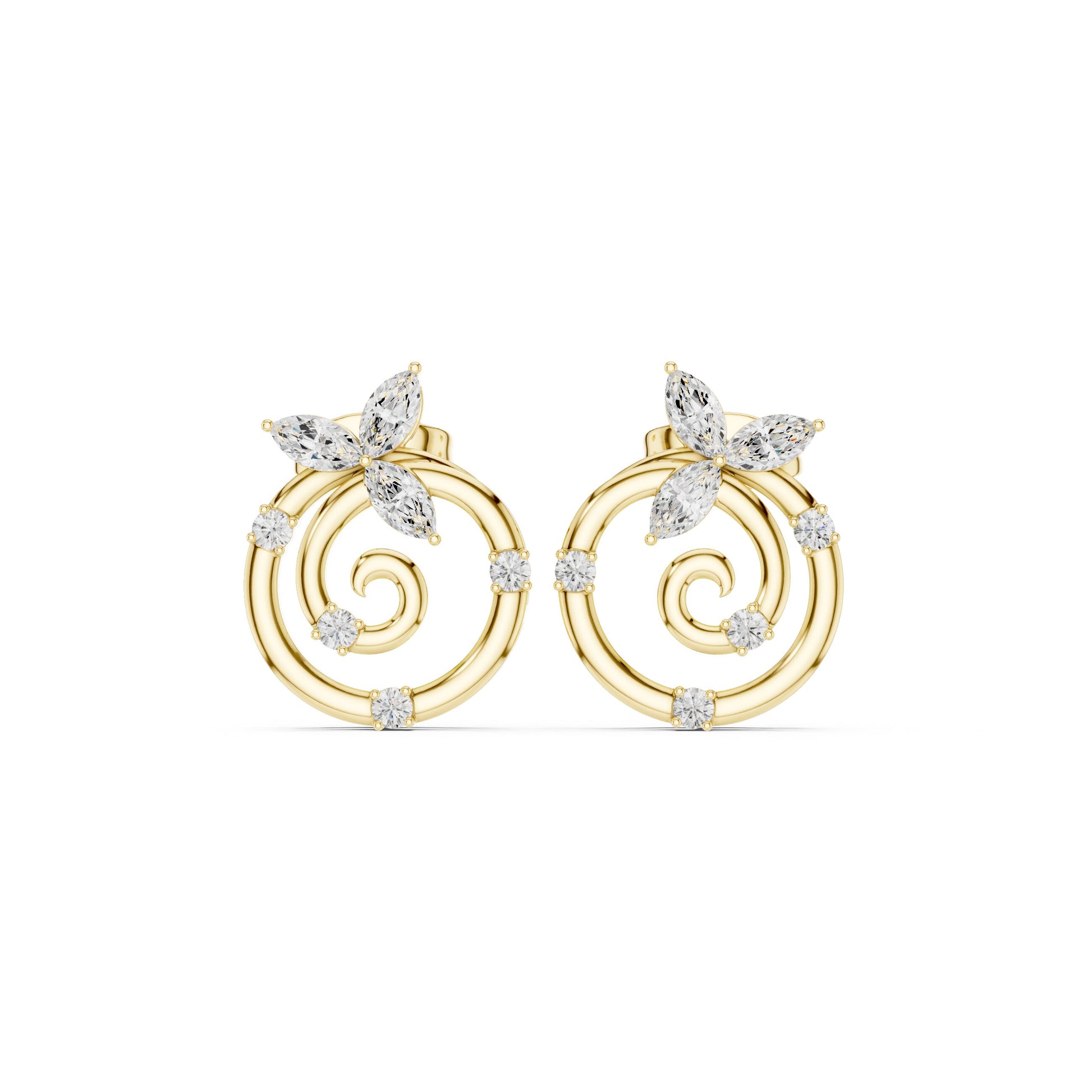 Mixed Shape Lab Grown Diamond Stud Earrings
