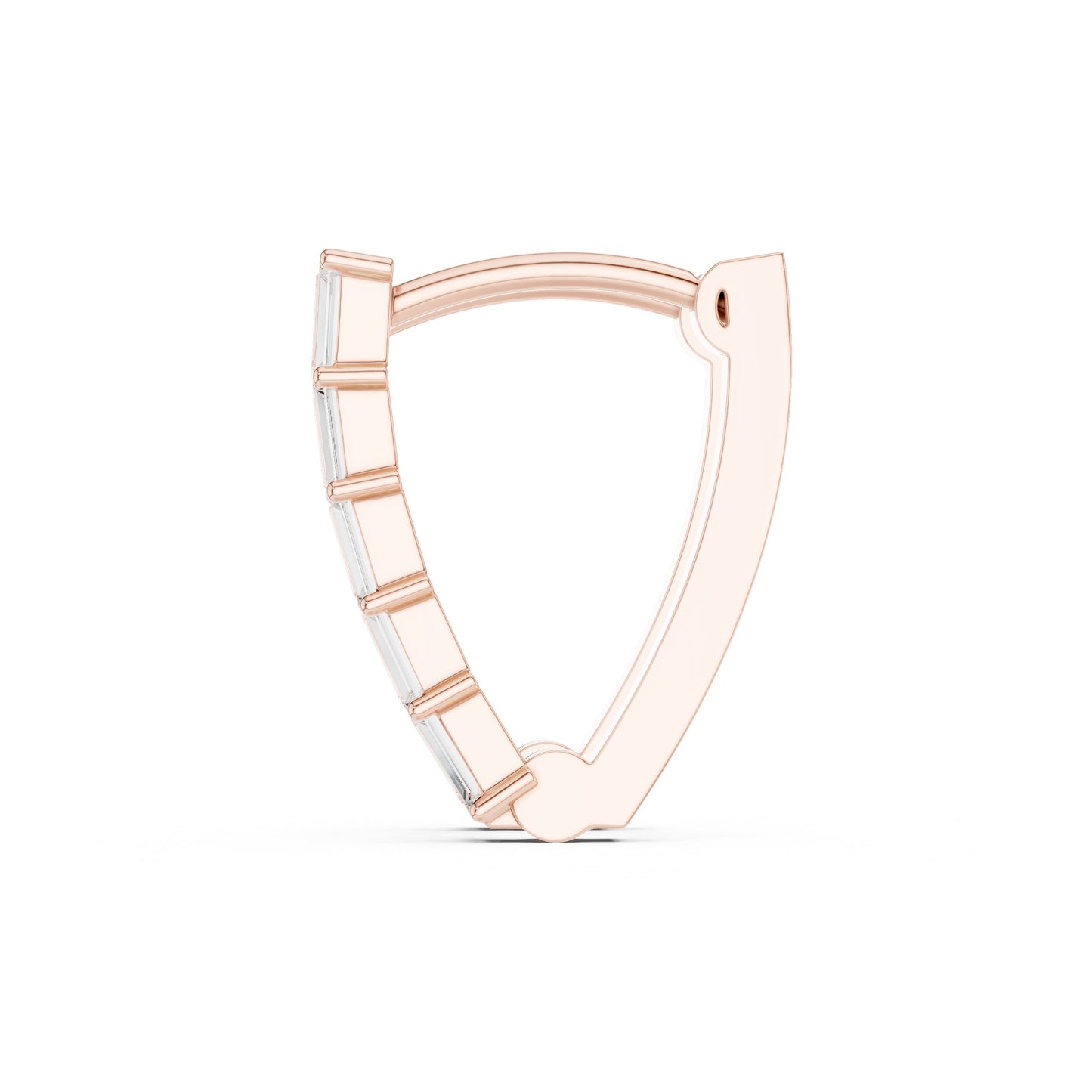 Emerald Huggie Lab Grown Diamond Earrings