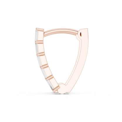 Emerald Huggie Lab Grown Diamond Earrings