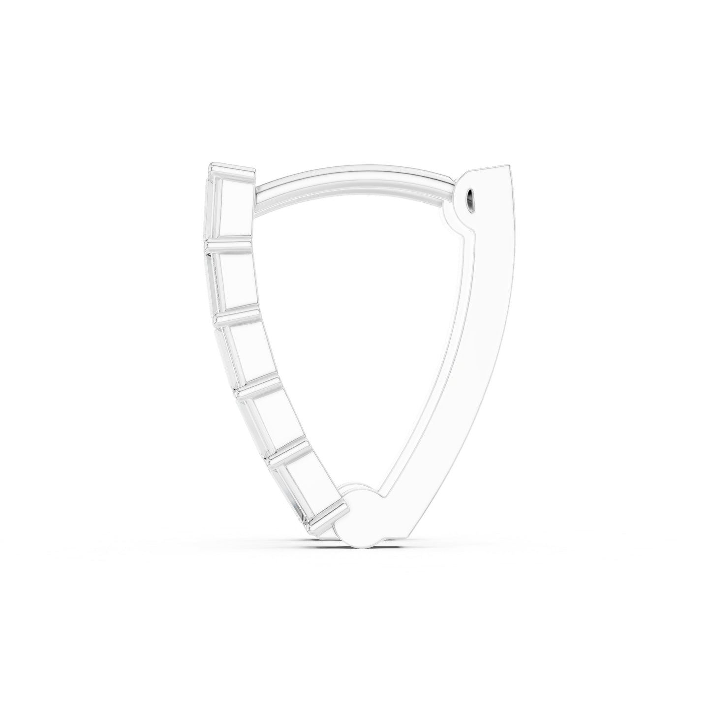 Emerald Huggie Lab Grown Diamond Earrings