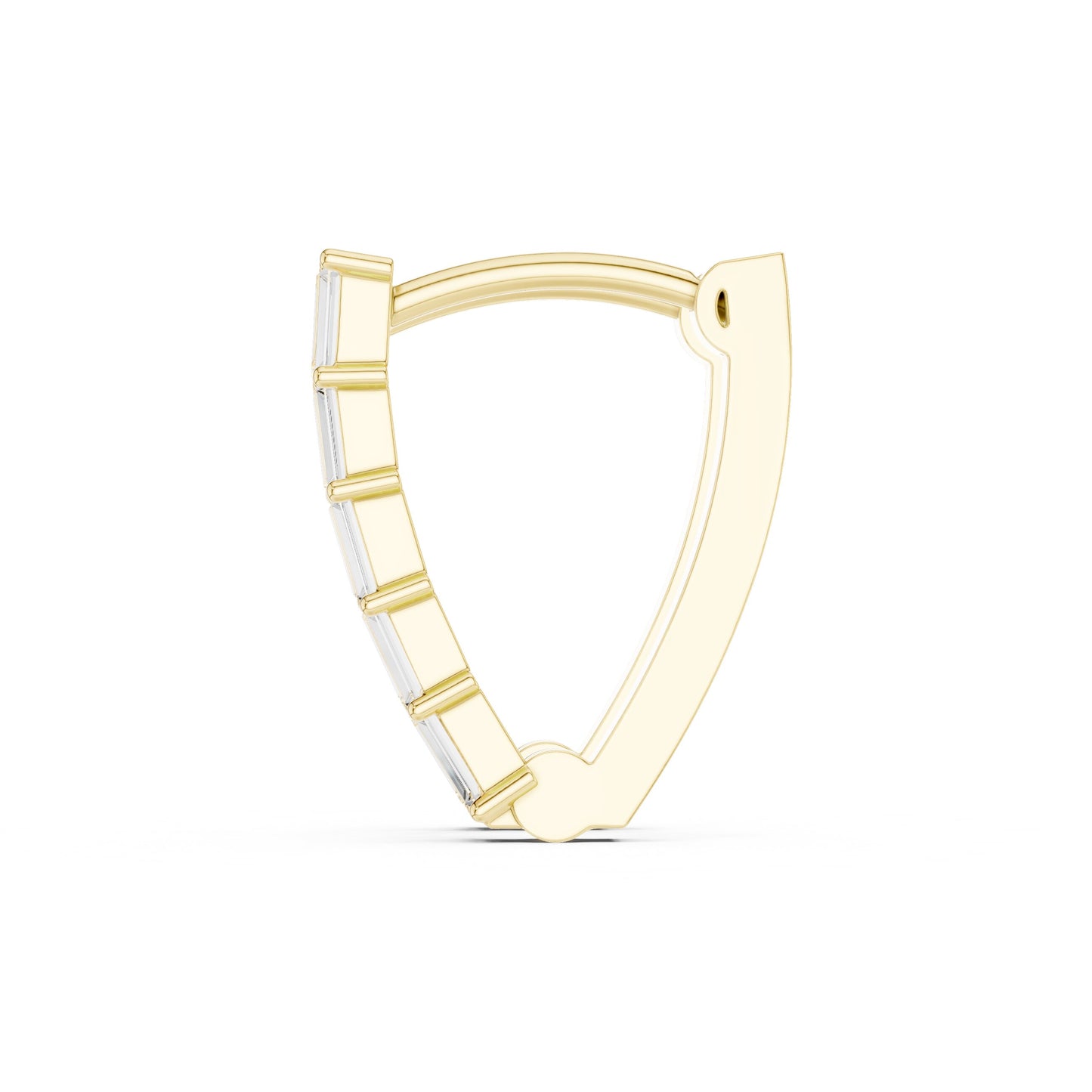 Emerald Huggie Lab Grown Diamond Earrings