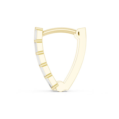 Emerald Huggie Lab Grown Diamond Earrings