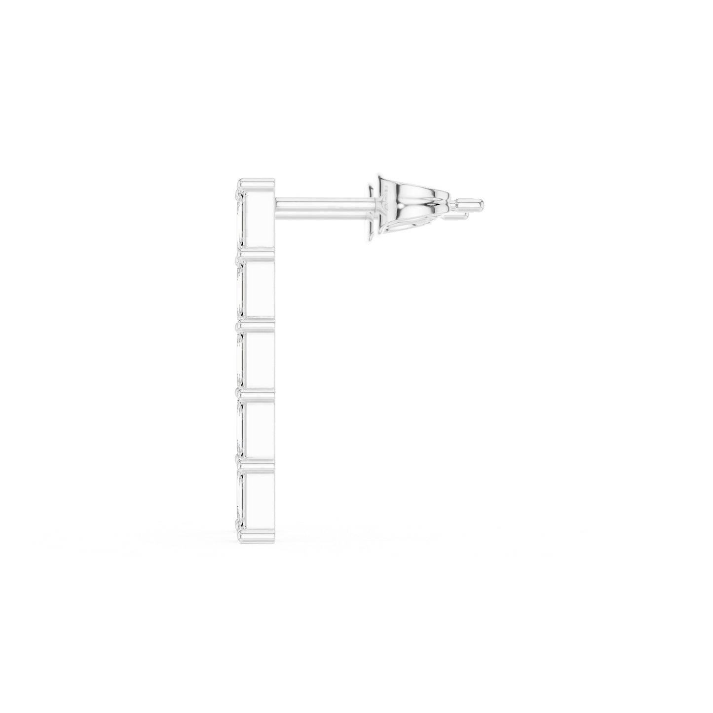 Emerald Dangle Lab Grown Diamond Earrings