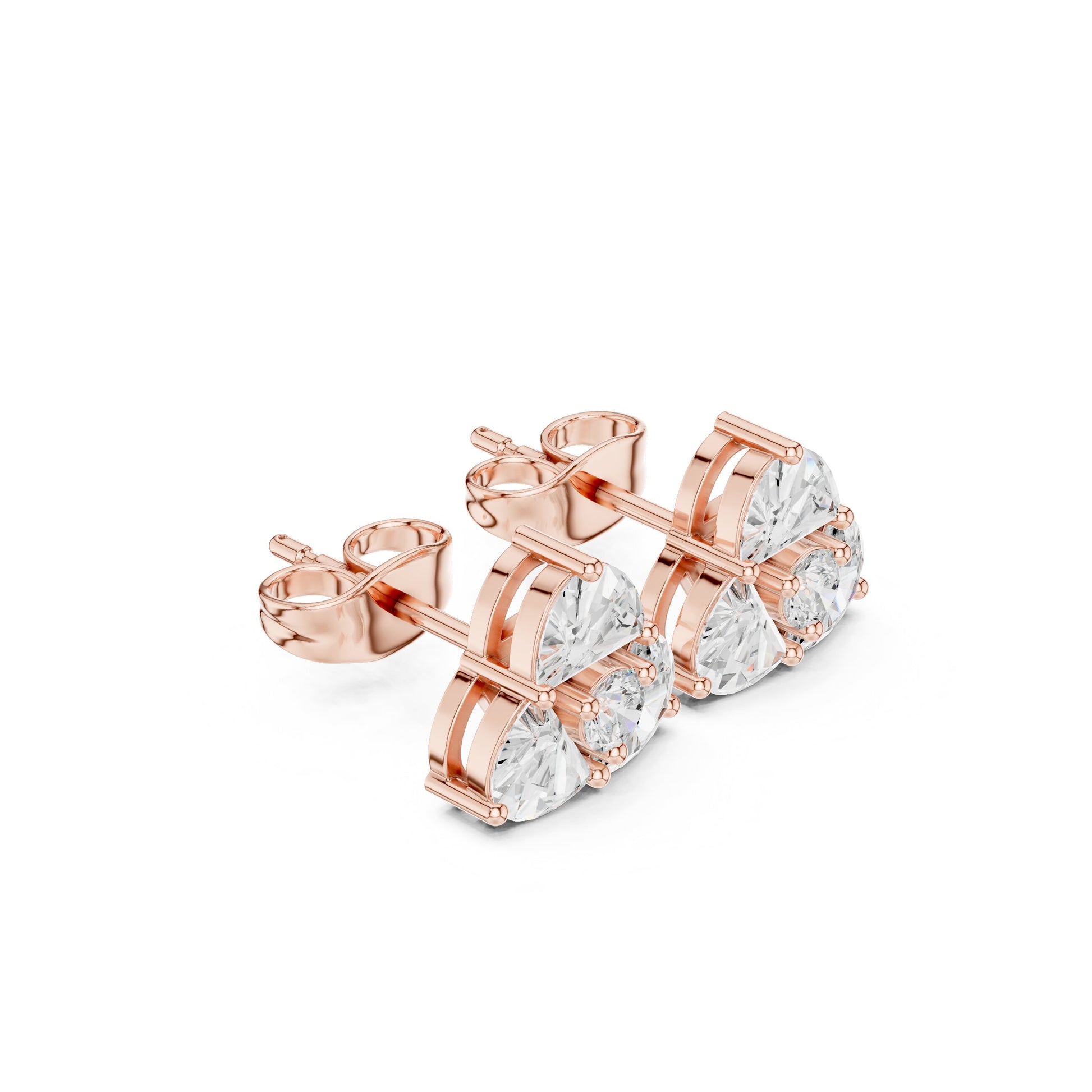 Round Stud Lab Grown Diamond Earrings