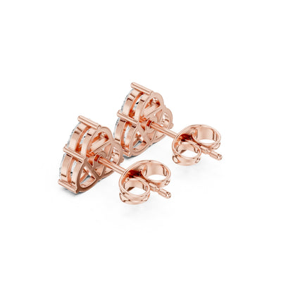 Round Stud Lab Grown Diamond Earrings