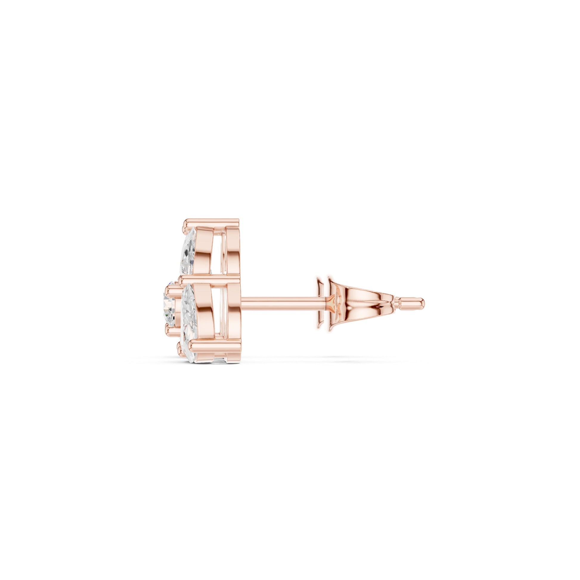Round Stud Lab Grown Diamond Earrings