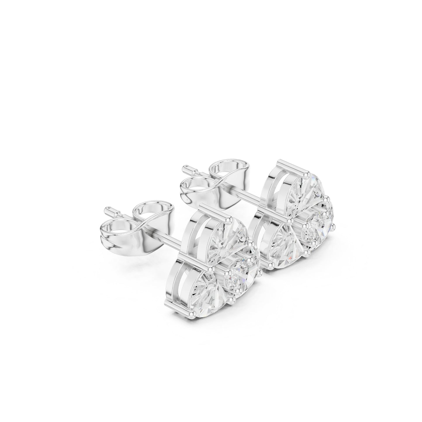 Round Stud Lab Grown Diamond Earrings