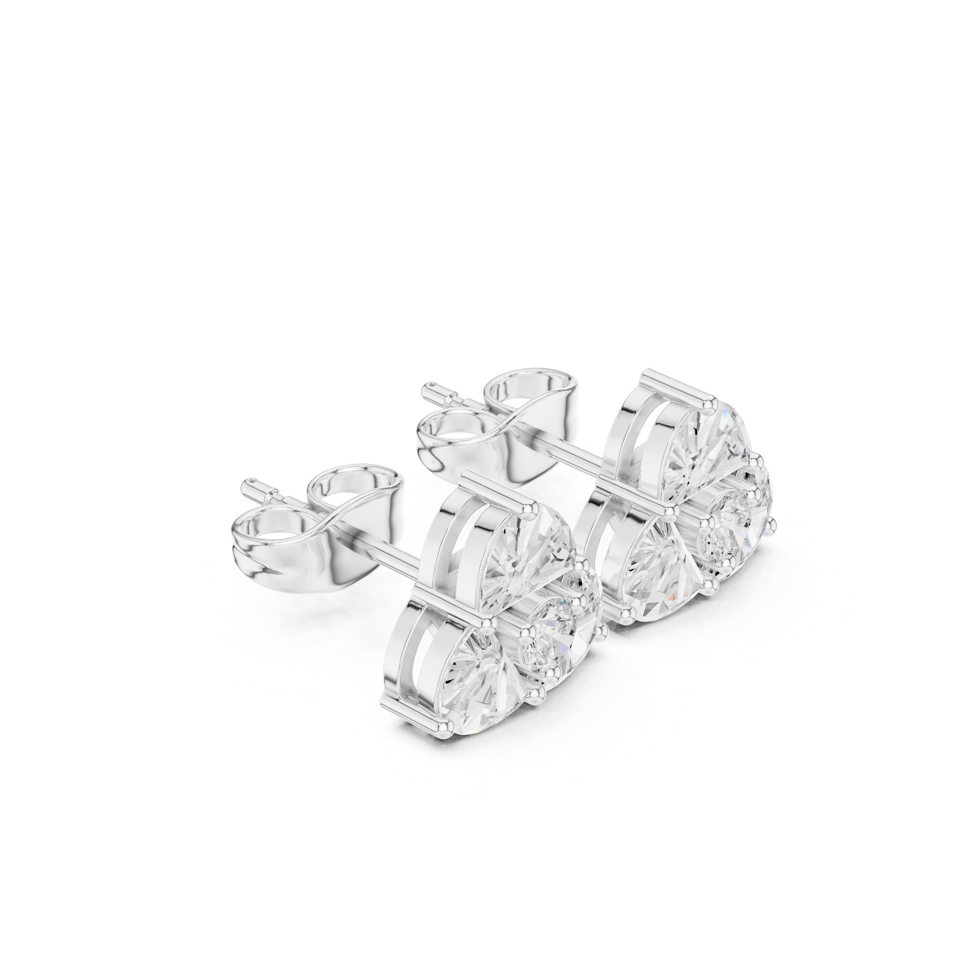 Round Stud Lab Grown Diamond Earrings