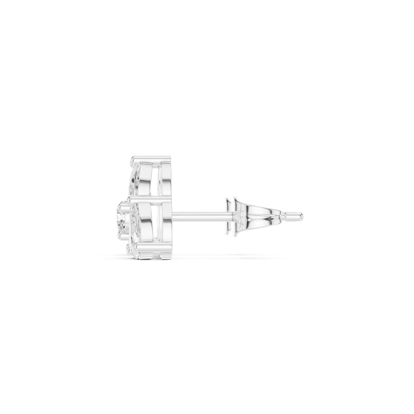 Round Stud Lab Grown Diamond Earrings