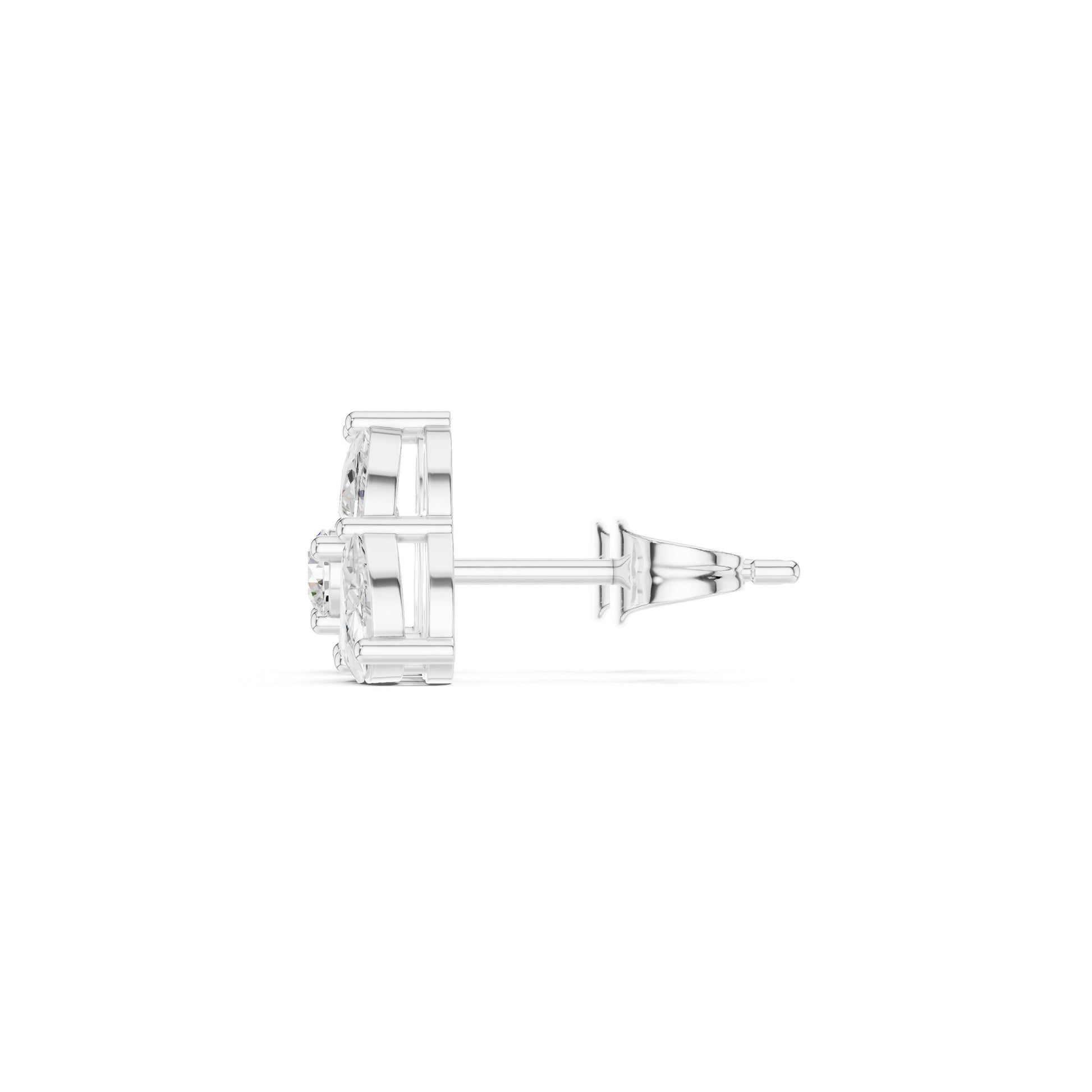 Round Stud Lab Grown Diamond Earrings