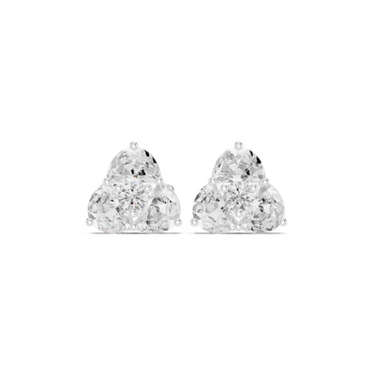 Round Stud Lab Grown Diamond Earrings