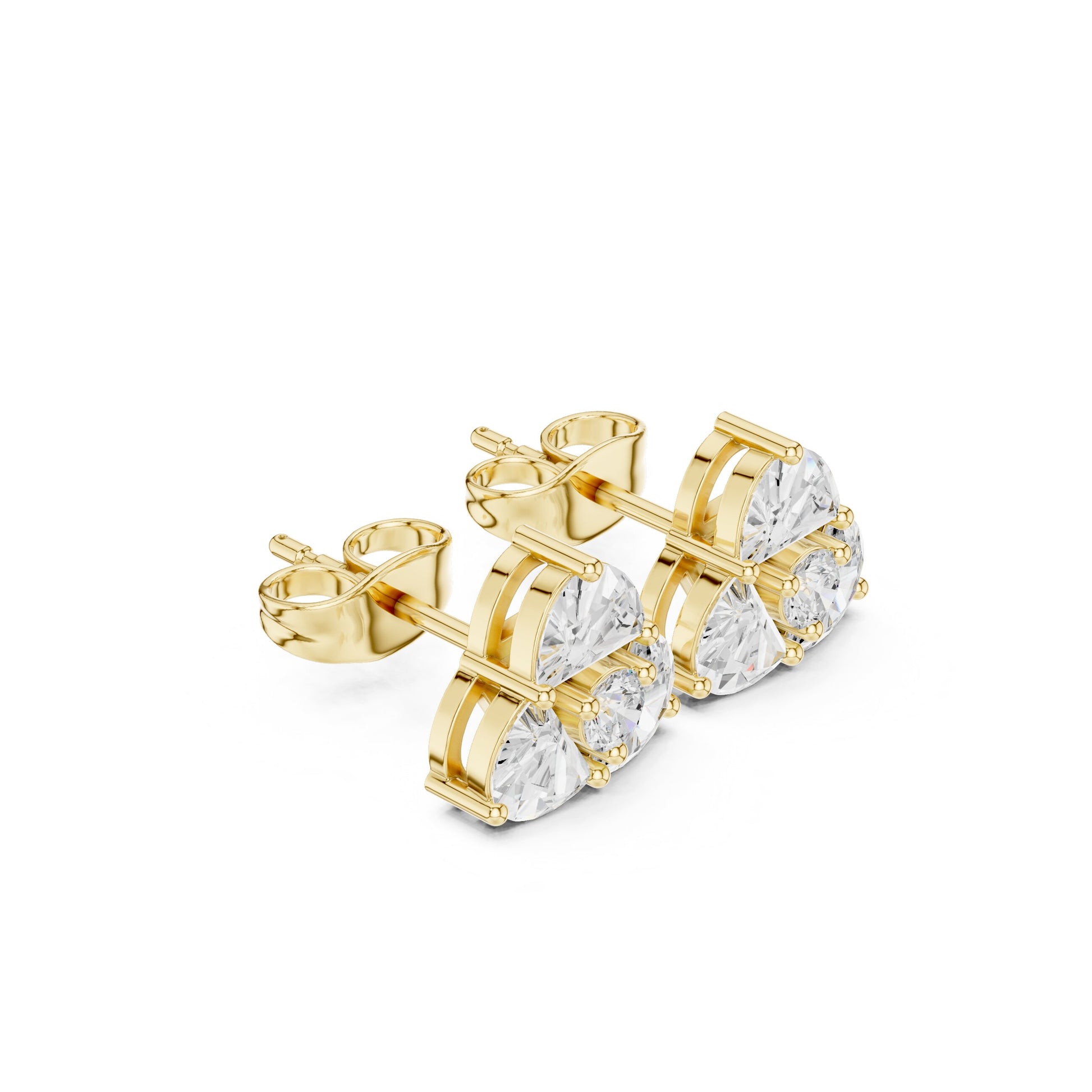 Round Stud Lab Grown Diamond Earrings