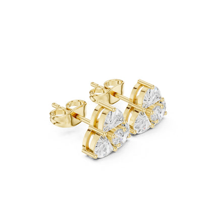 Round Stud Lab Grown Diamond Earrings