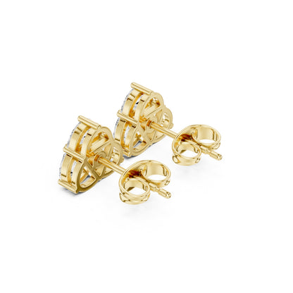 Round Stud Lab Grown Diamond Earrings