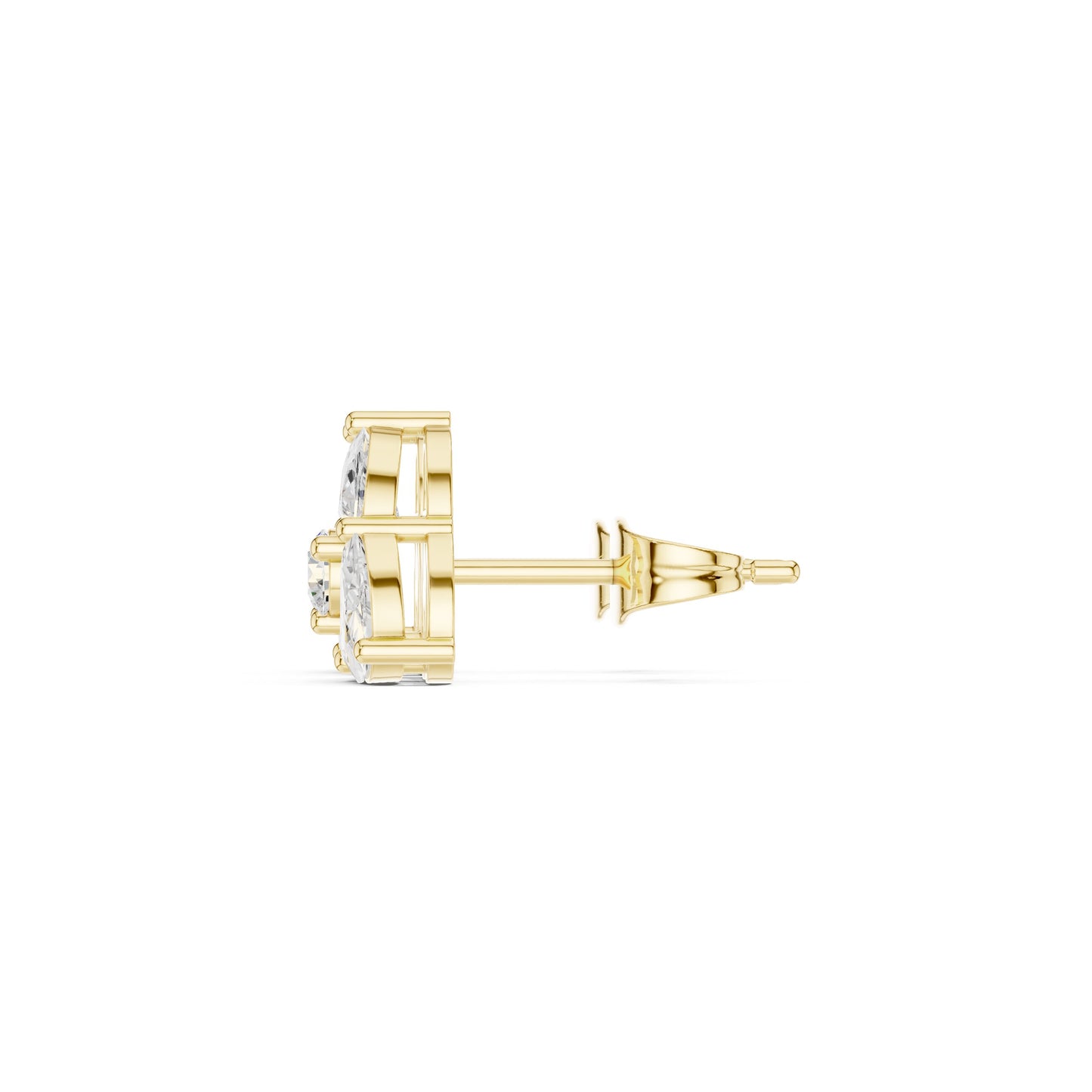 Round Stud Lab Grown Diamond Earrings