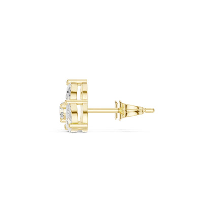 Round Stud Lab Grown Diamond Earrings