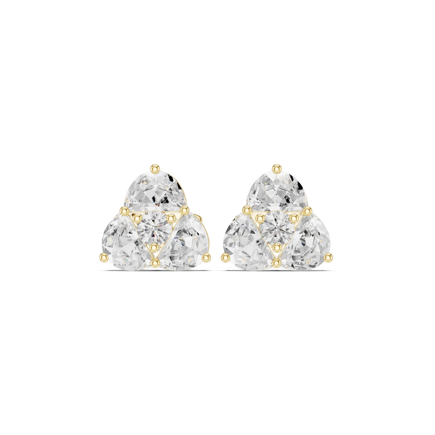 Round Stud Lab Grown Diamond Earrings